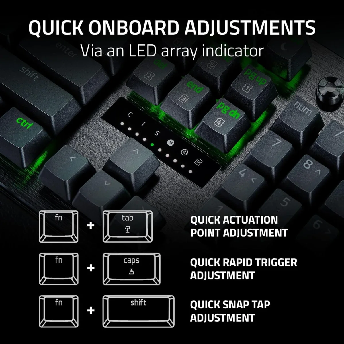 Razer Huntsman V3 Pro Esports Gaming Keyboard with Analog Optical Switches - Black - Thumbnail 7