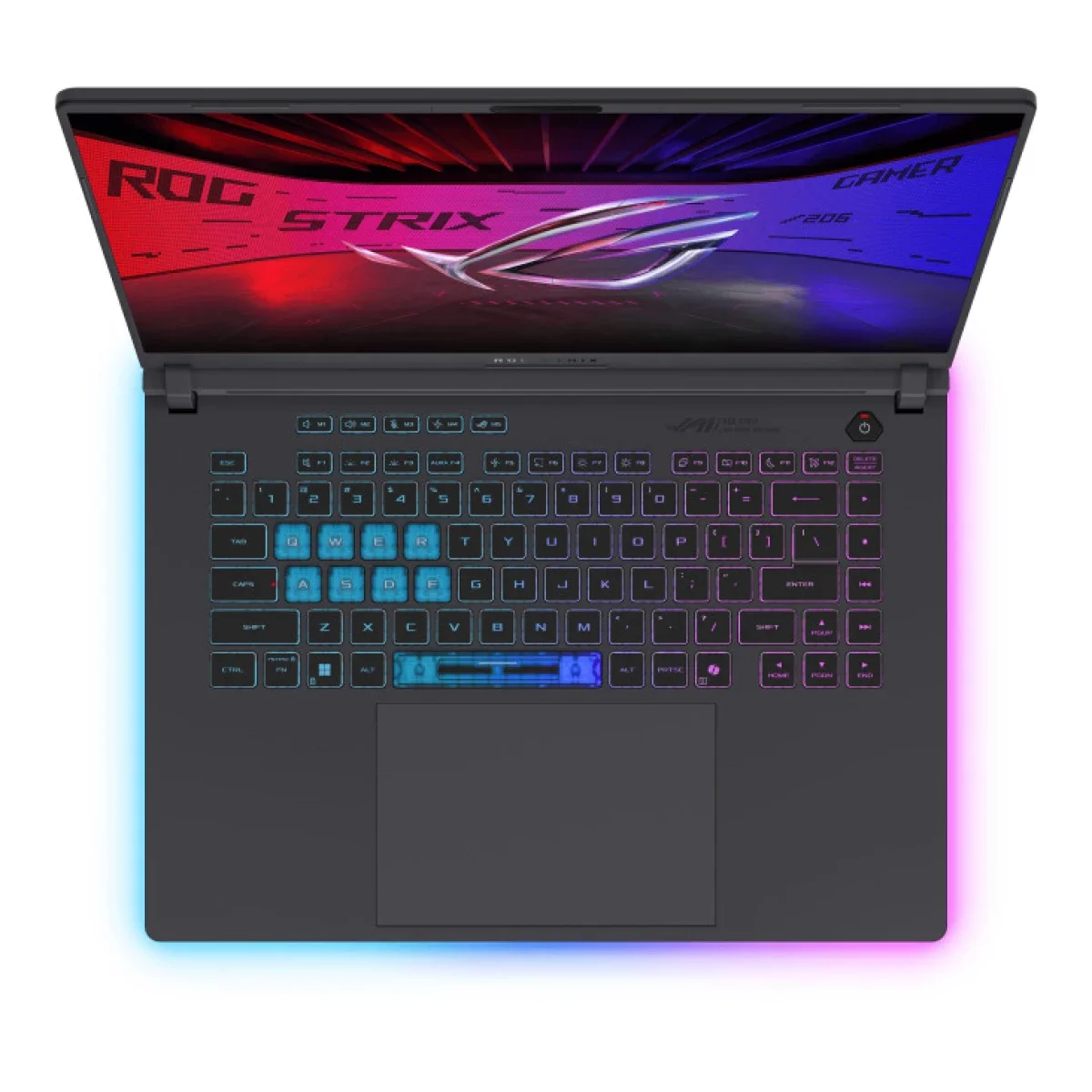 لابتوب ألعاب ASUS ROG Strix G16 بمعالج Core i7-14650HX وكرت RTX 5060 8GB وشاشة 16 إنش FHD+ 165Hz وذاكرة 16GB وتخزين 1TB - Image 2