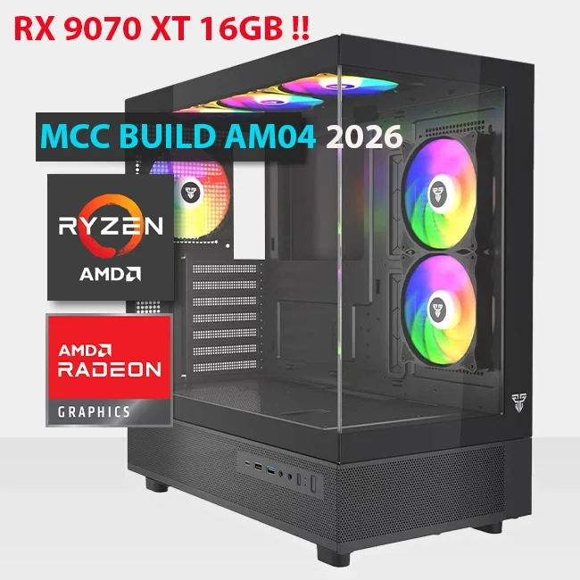 AMD Ryzen 5 9600X Gaming PC Build with Radeon RX 9070 XT 16GB - Image 1