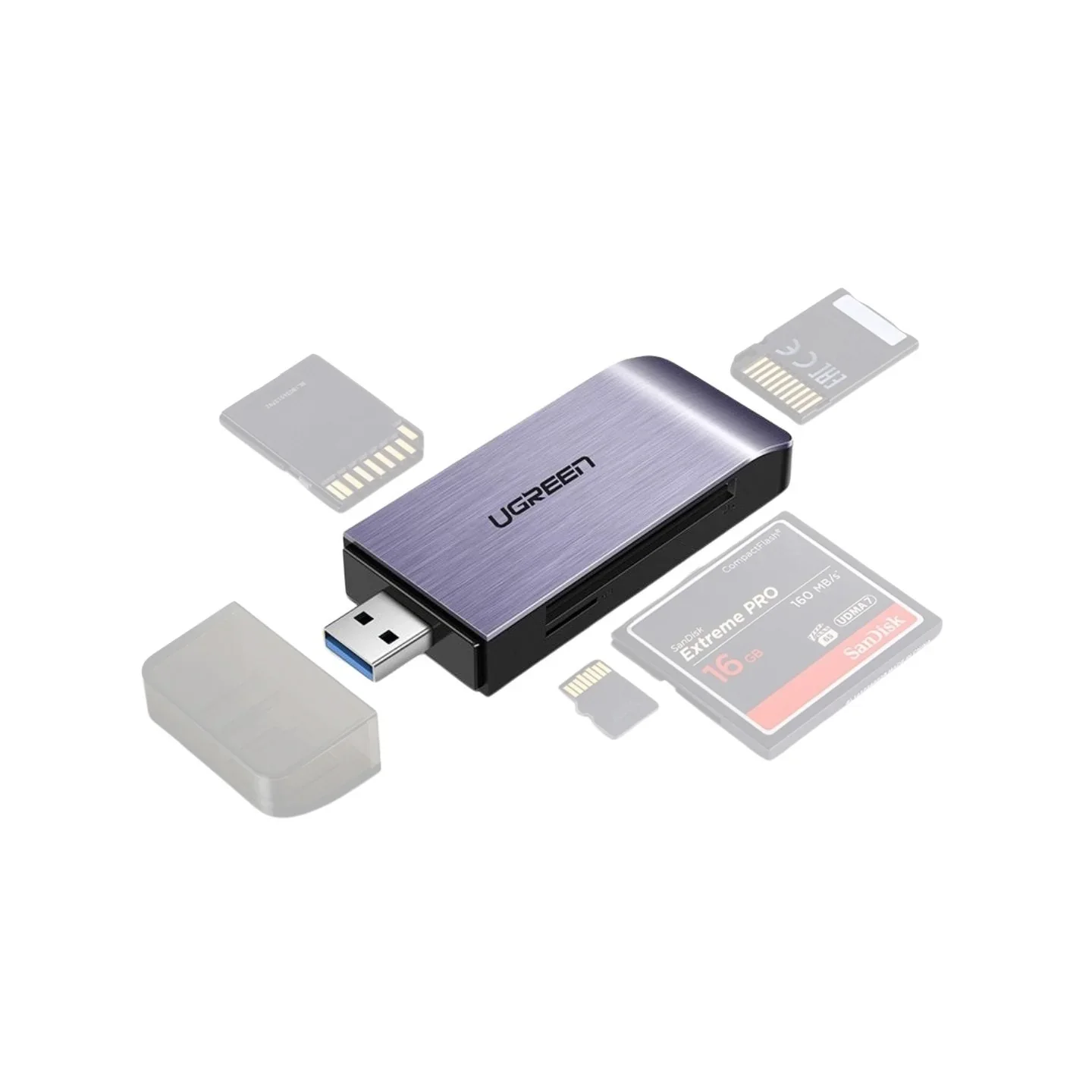 Ugreen 50541 4-in-1 USB 3.0 Multifunction Card Reader with 5Gbps Transfer Speed