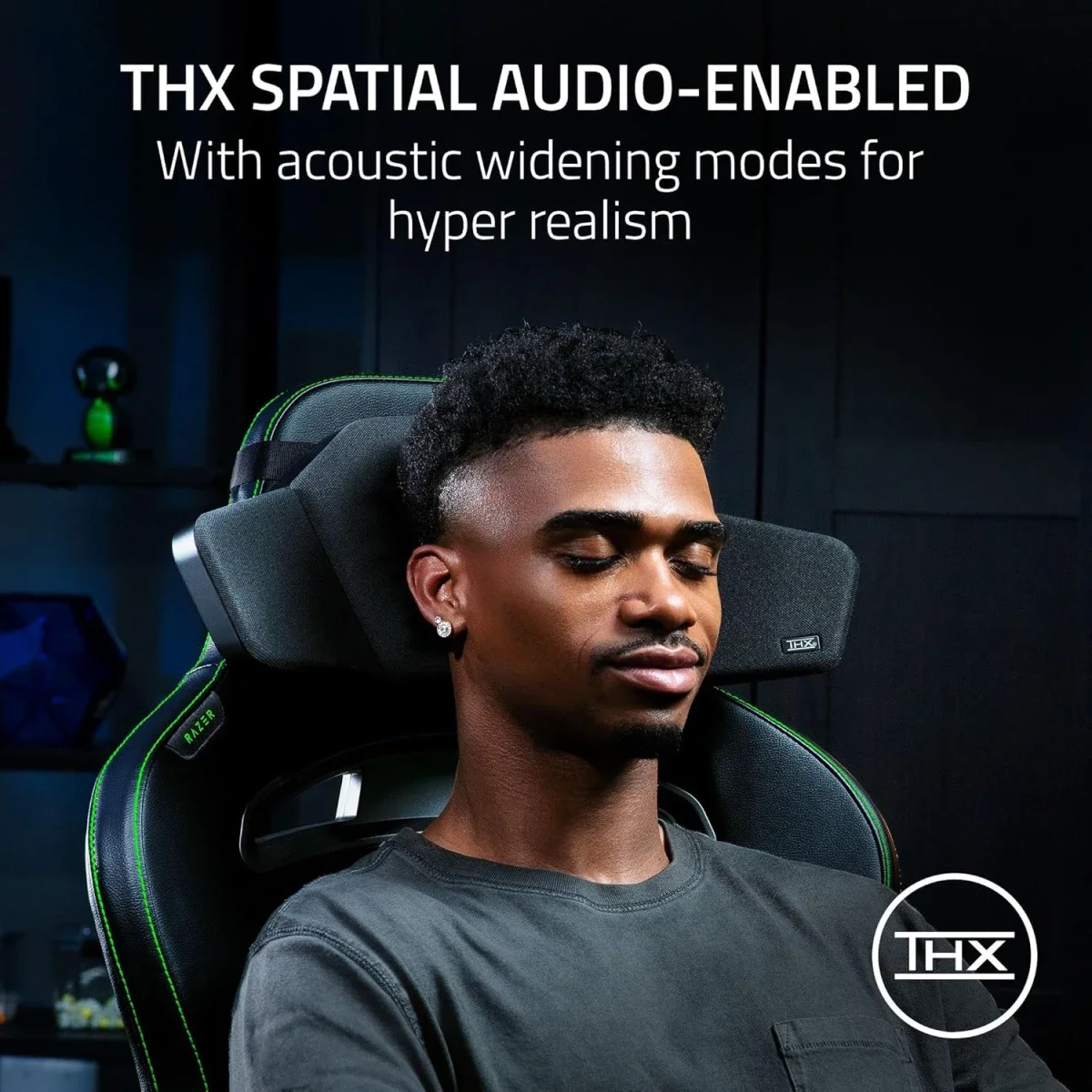 وسادة رأس بمكبر صوت لاسلكي Razer Clio مع صوت THX Spatial وبلوتوث وUSB-C - Image 3