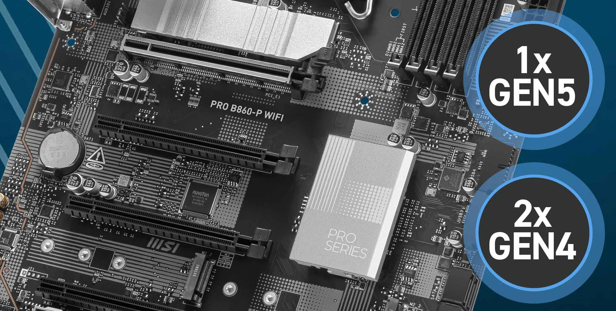 لوحة أم MSI PRO B860-P DDR5 ATX بمقبس LGA 1851 وشريحة Intel B860 و3 منافذ M.2 وPCIe 5.0 - Image 11