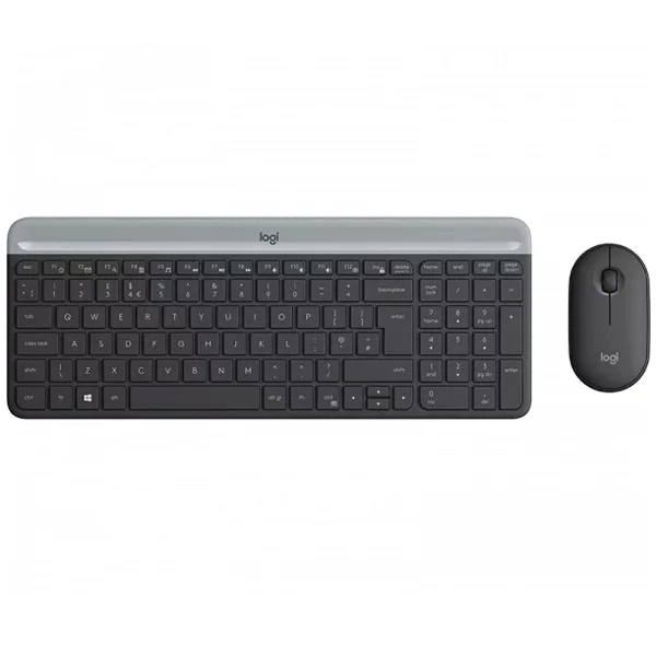 كيبورد وماوس Logitech MK470 لاسلكي كامل الحجم فائق النحافة مع نقرات هادئة - Image 1