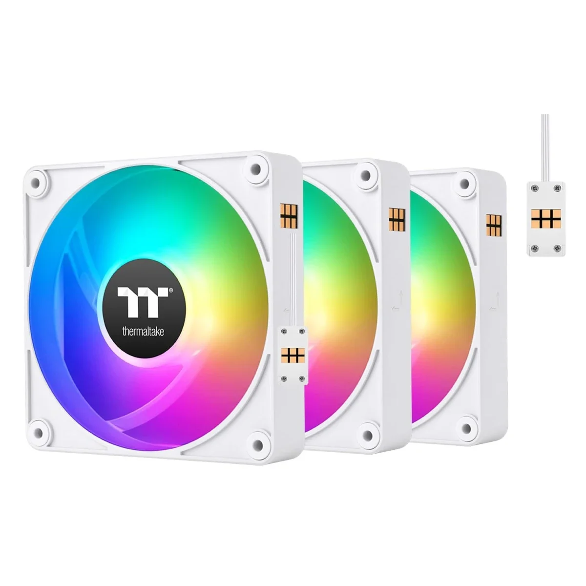 مروحه تبريد PC Thermaltake CT140 EX ARGB Sync 140mm بيضاء عبوه 3 مراوح