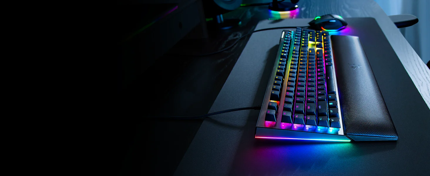 كيبورد ألعاب Razer BlackWidow V4 ميكانيكي بمفاتيح صفراء - أسود - Thumbnail 13