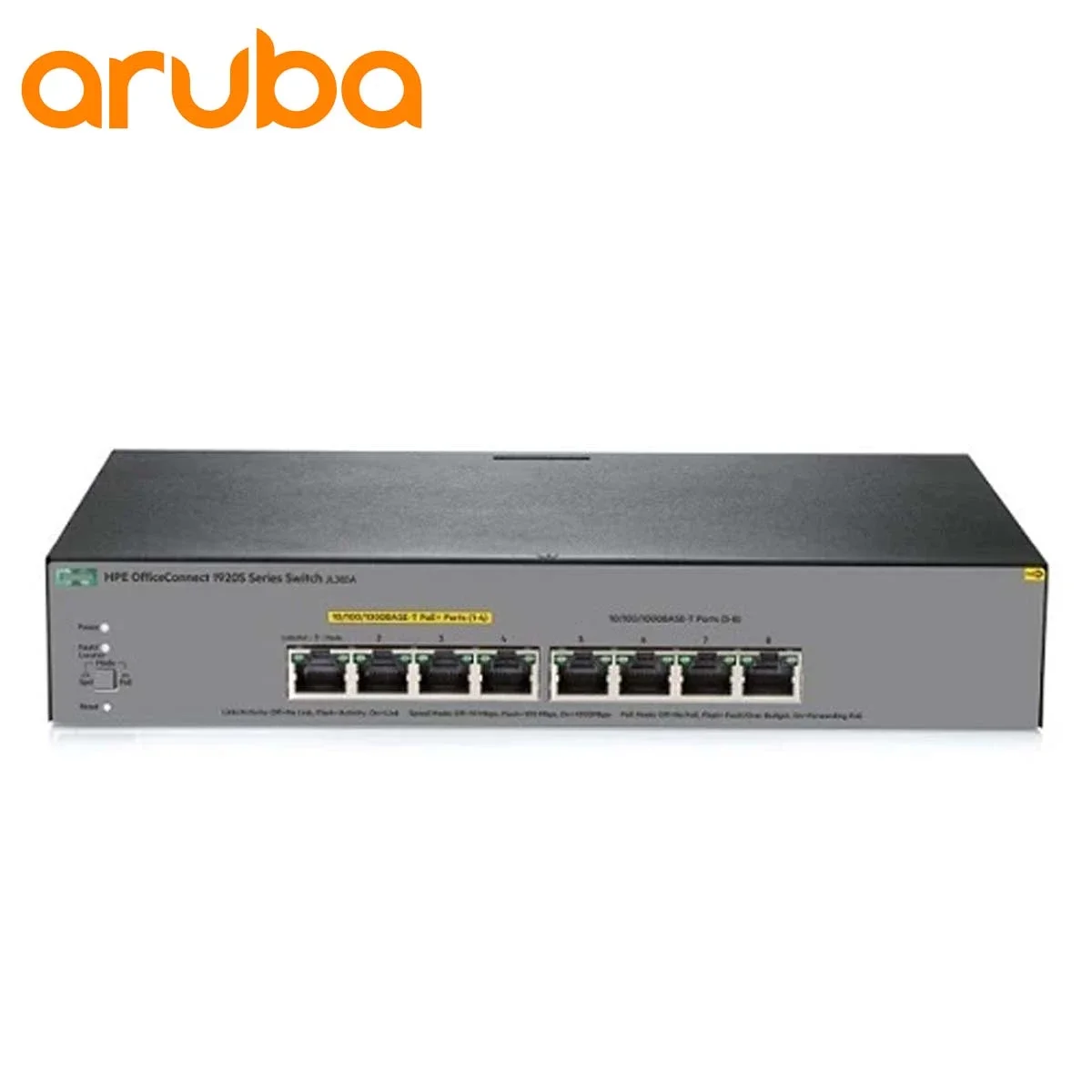 سويتش HPE OfficeConnect 1920S JL383A ذكي مُدار بـ 8 منافذ جيجابت وPoE+ بقدرة 65 واط