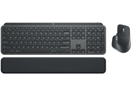 طقم كيبورد وماوس Logitech MX Keys S Combo مع MX Master 3S لاسلكي، مسند راحة، إضاءة ذكية، بلوتوث، USB-C، عربي/إنجليزي، جرافيت - Image 12