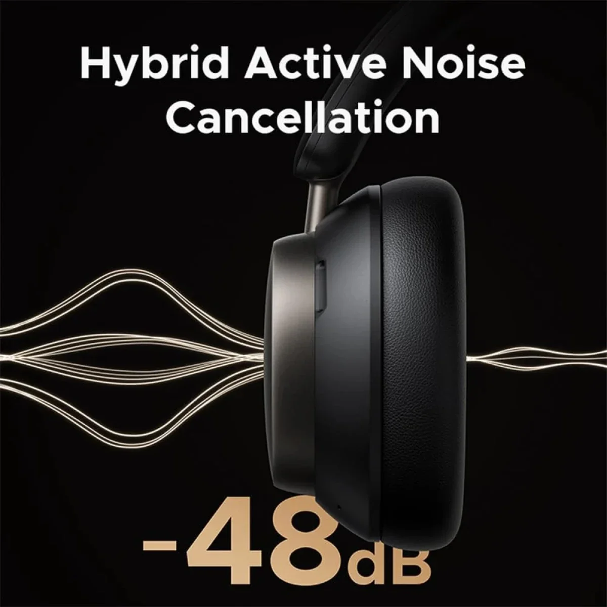 Ugreen HiTune Max6 Studio Pro Wireless Over-Ear Headphones with Adaptive ANC, Black (55687) - Image 3