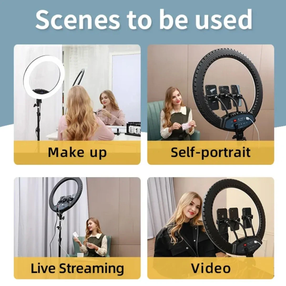 Jmary FM-19RS 19-Inch 60W LED Selfie Ring Light with LCD Touch Screen - Image 3