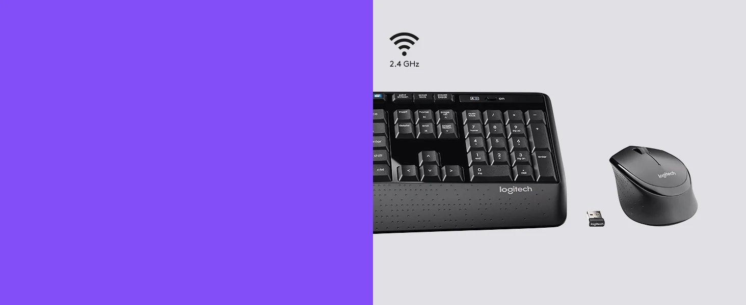 Logitech MK345 Wireless Keyboard and Mouse Combo with Palm Rest, Arabic/English Layout - Thumbnail 13