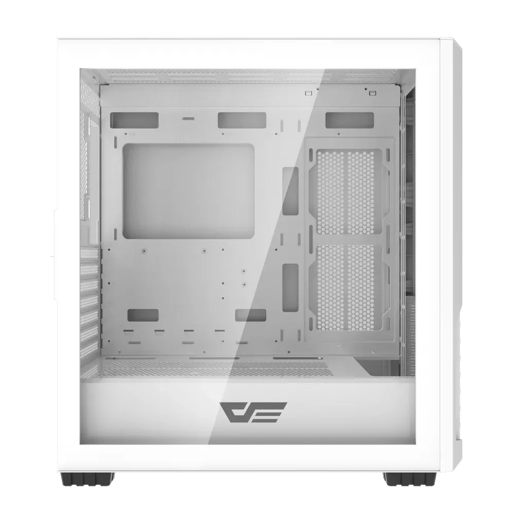 كيس كمبيوتر DarkFlash DF2100 ميد تاور ATX أبيض مع 4 مراوح ARGB مركبة مسبقاً - Thumbnail 4