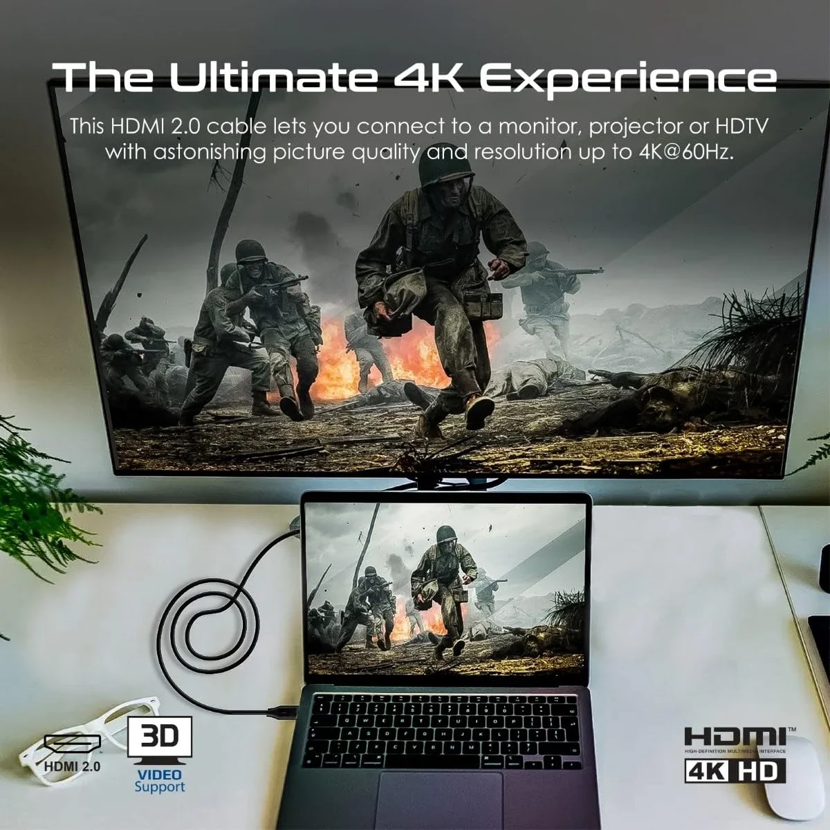 Promate ProLink4K60-300 HDMI 2.0 Cable 4K@60Hz 3m with Ethernet and Gold-Plated Connectors - Thumbnail 2
