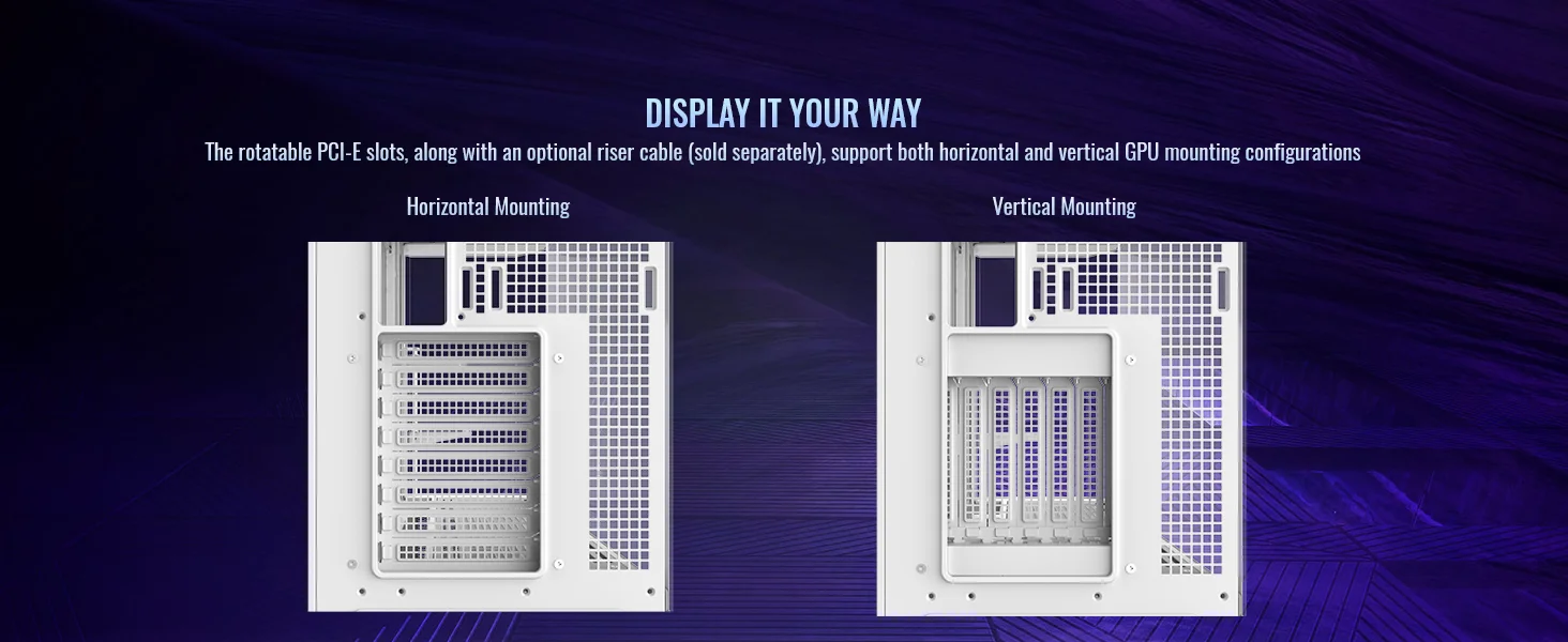 هيكل كمبيوتر Thermaltake View 600 TG فل تاور مع دعم رادياتير 420mm وطقم شاشة LCD مقاس 6.0 إنش Snow White - Image 18