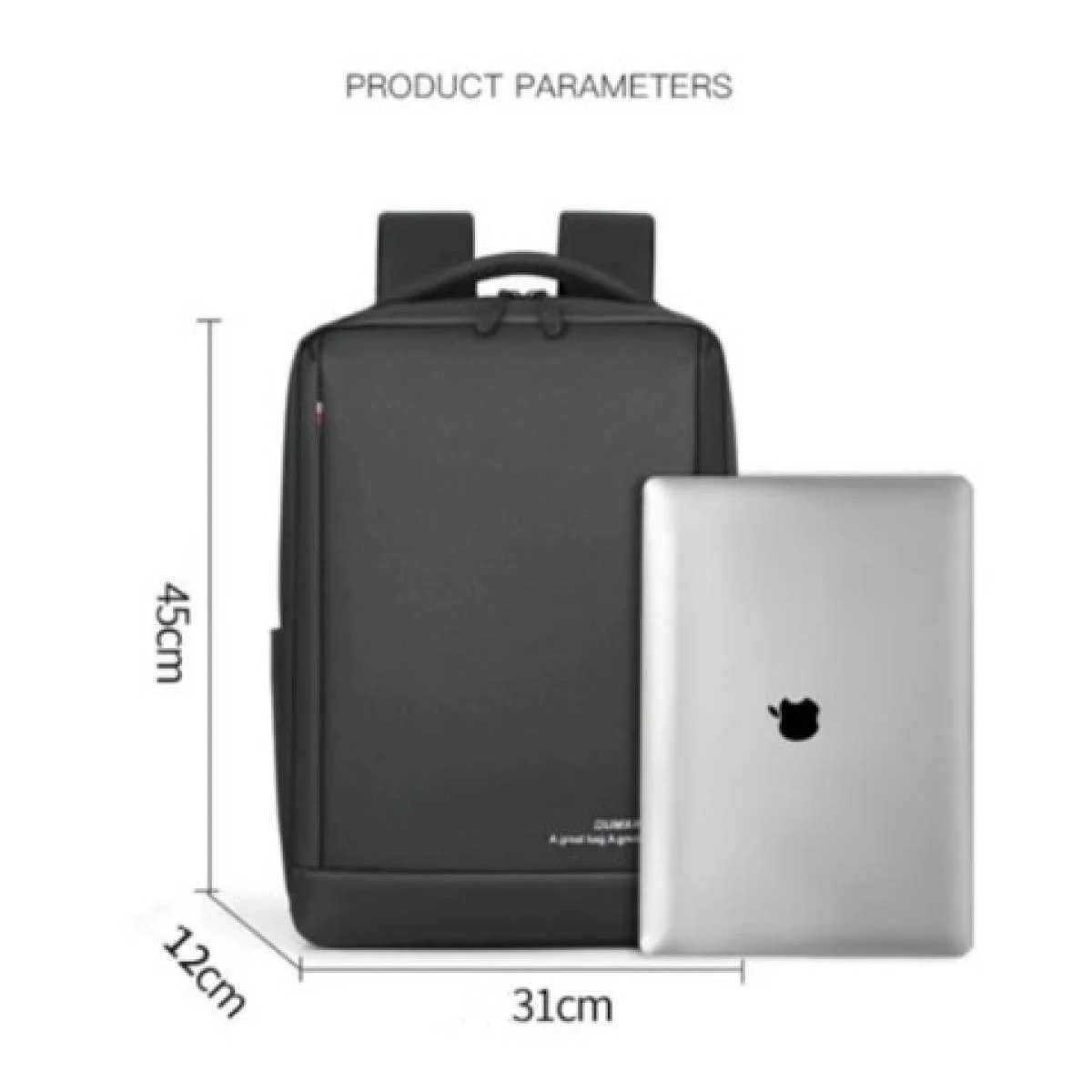 حقيبة ظهر للأعمال DTBG D-8003W للابتوبات حتى 15.6 إنش، أسود - Image 3