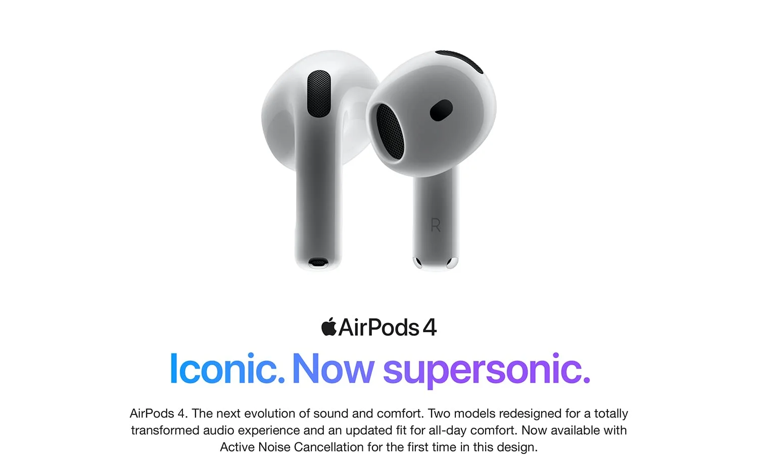 سماعات أذن لاسلكية Apple AirPods 4 مع علبة شحن USB-C - Thumbnail 7