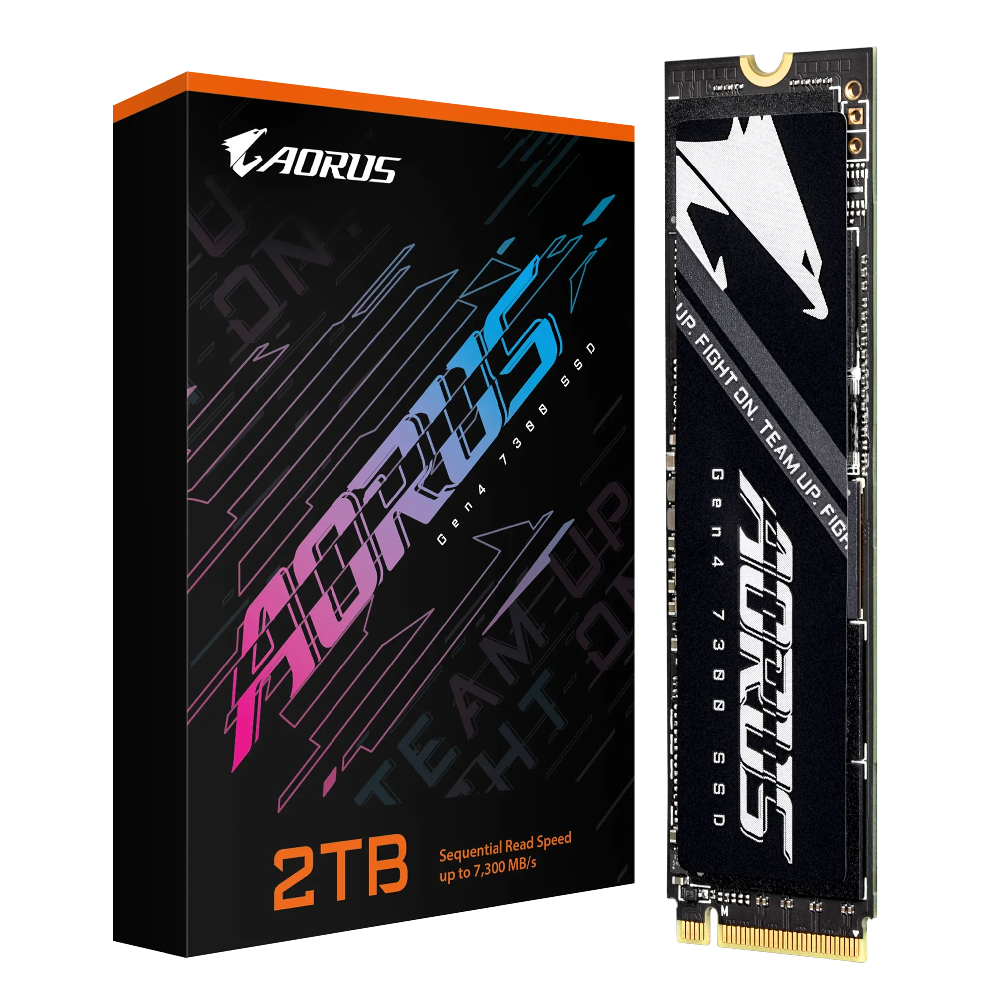 هارديسك داخلي سعة 2 تيرابايت مع مخفف للحرارة - SSD GIGABYTE AORUS Gen4 7300 M.2 NVMe PCIe 4.0 - Image 1