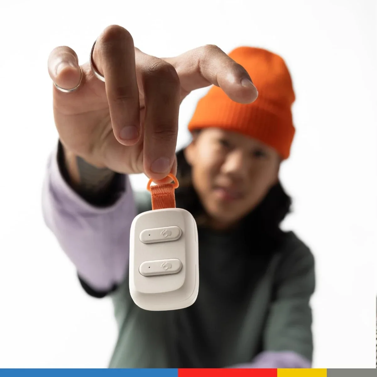 Skullcandy Dime 3 True Wireless Bluetooth Earbuds, 20 Hours Battery, Bone/Orange - Thumbnail 5