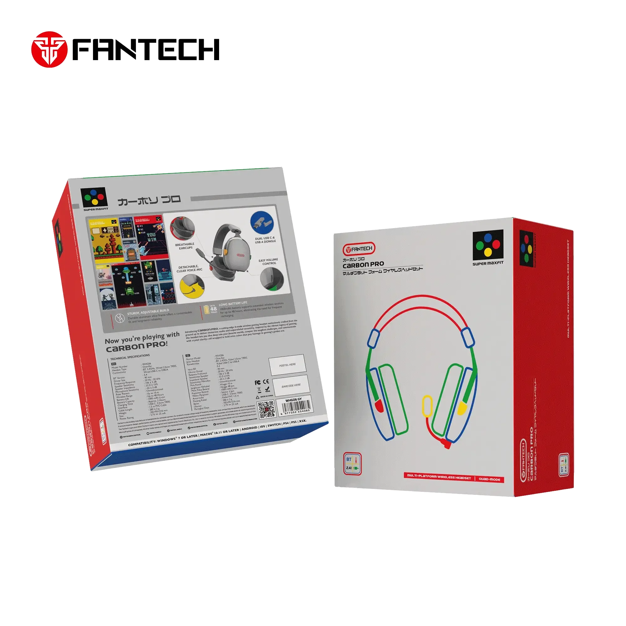 Fantech WHG06 Carbon Pro Multi-Platform Wireless Gaming Headset - Image 2