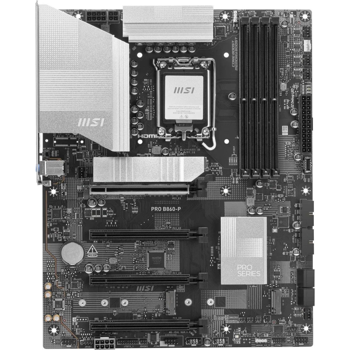 لوحة أم MSI PRO B860-P DDR5 ATX بمقبس LGA 1851 وشريحة Intel B860 و3 منافذ M.2 وPCIe 5.0 - Image 3