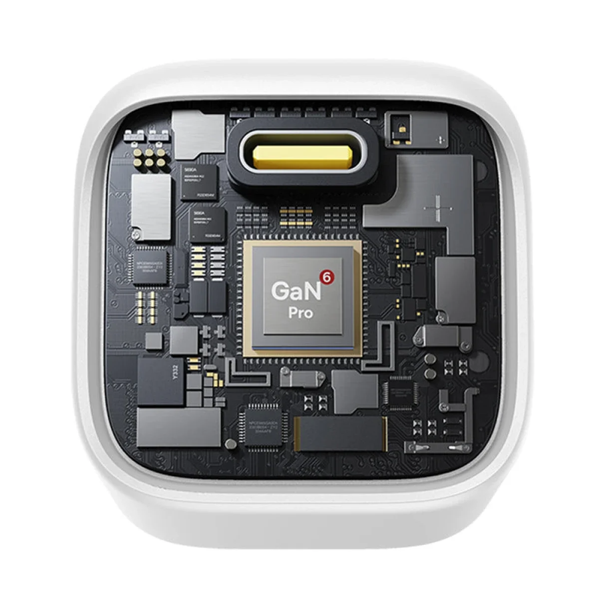 شاحن جداري Baseus PicoGo GaN6 Pro USB-C بقدرة 45 واط، قابس أوروبي - أبيض قمري - Image 6
