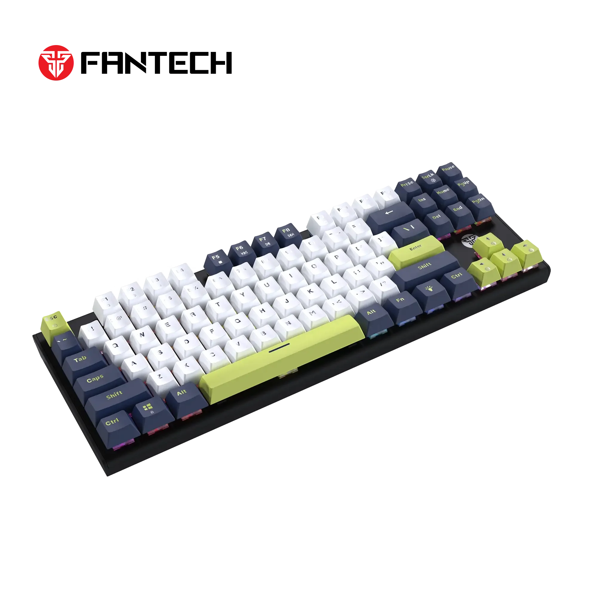 Fantech ATOM87S MK877S Mechanical Gaming Keyboard Mori Edition White - Image 1