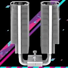 مبرد هوائي للمعالج Cooler Master Hyper 622 Halo ثنائي البرج مع مروحتي Halo² ARGB و6 أنابيب حرارية، أبيض - Image 11