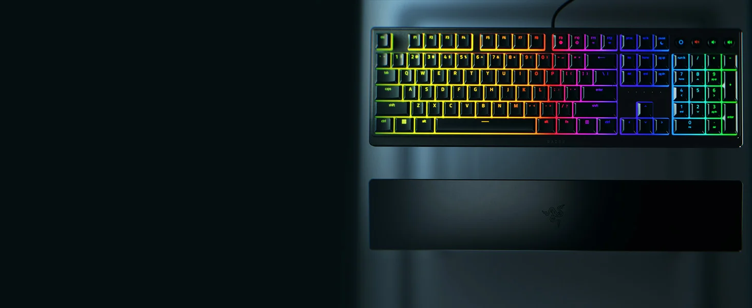 Razer Ornata V3 Low-Profile Mecha-Membrane Gaming Keyboard with 10-Zone RGB Lighting - Black - Thumbnail 10