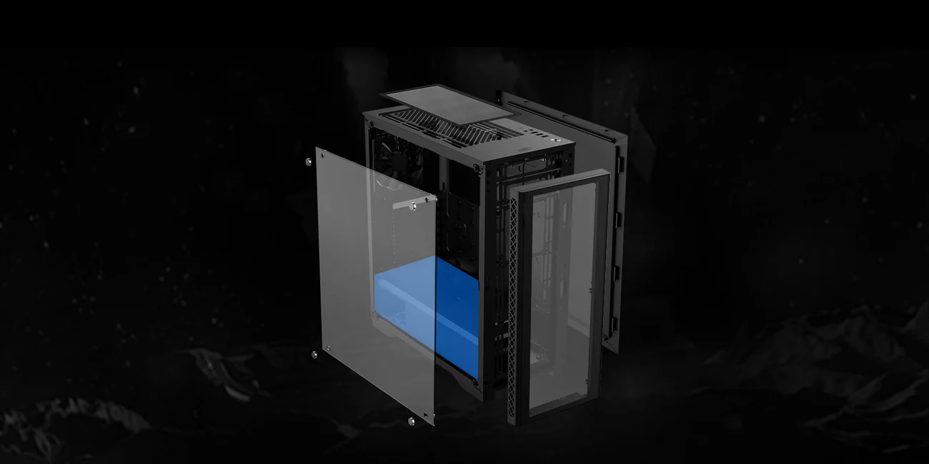 DeepCool MATREXX 50 Mid-Tower Gaming Case with Tempered Glass and 4 ARGB Fans - Black - Image 15