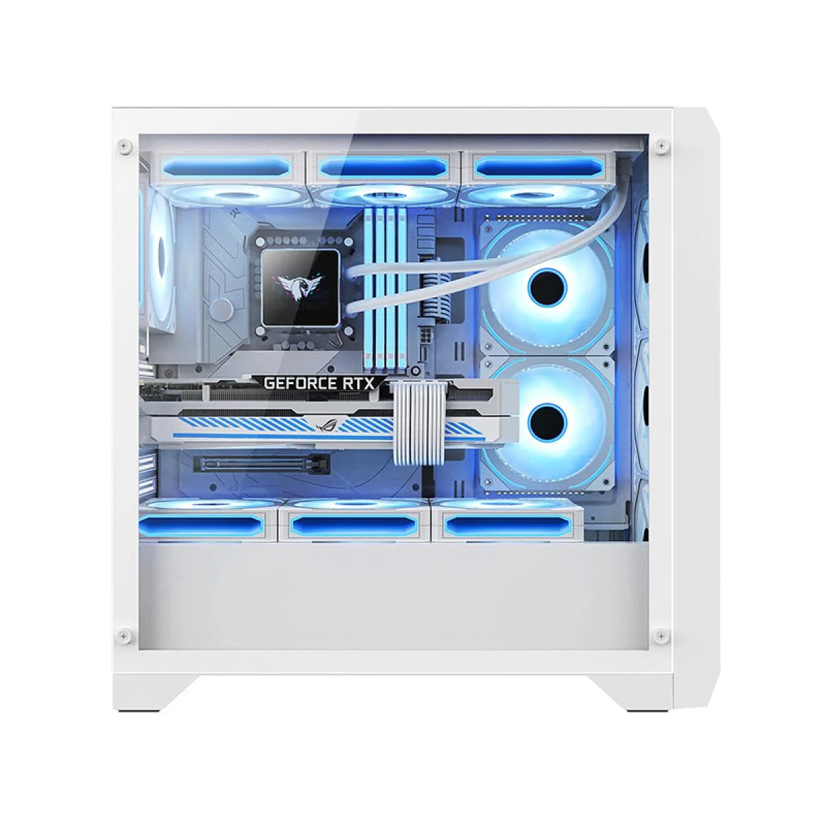 Huntkey GX750A Gaming PC Case – White - Thumbnail 2