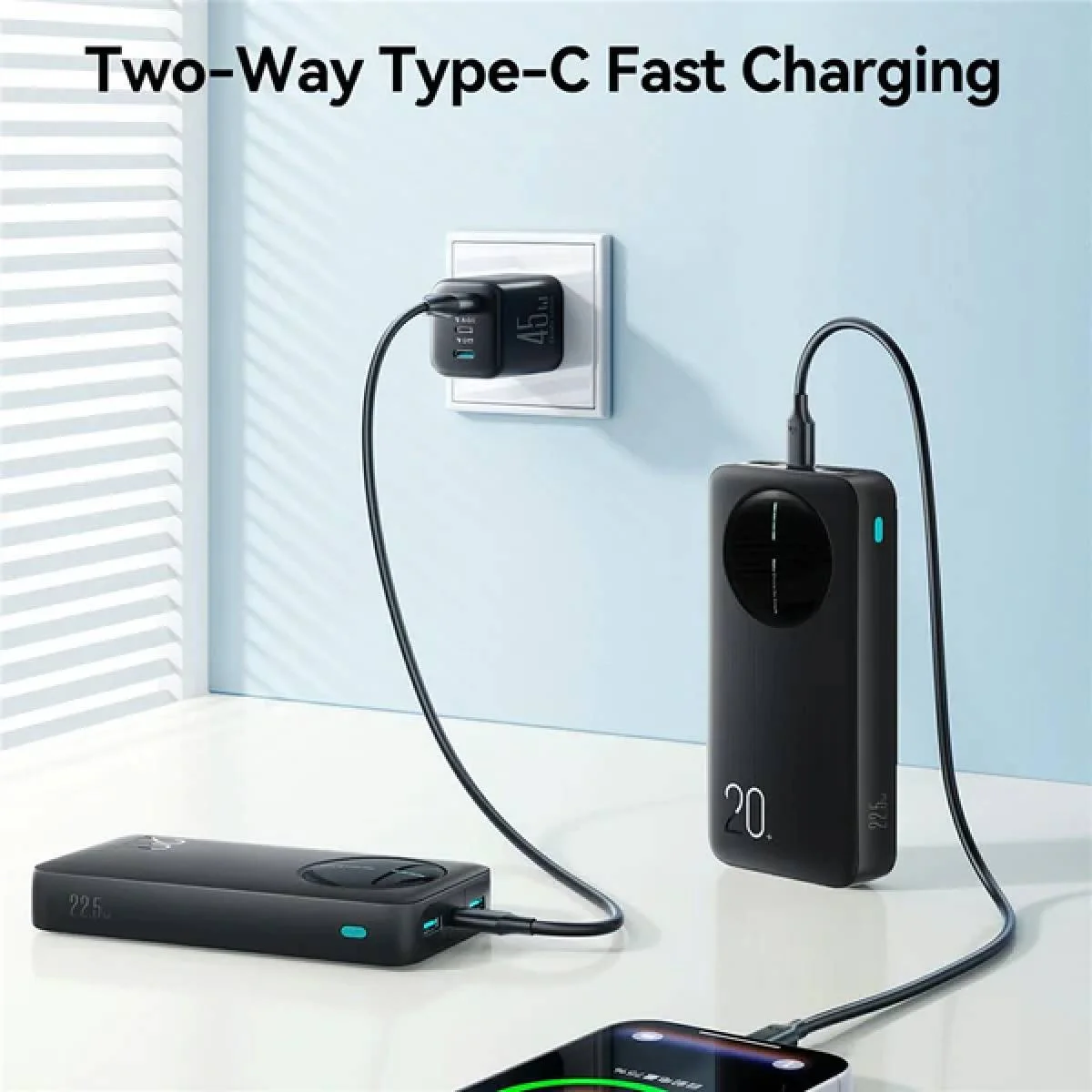 باور بانك JOYROOM JR-PBF14 Pro بسعة 20000mAh وشحن سريع 22.5W PD/QC - Image 7