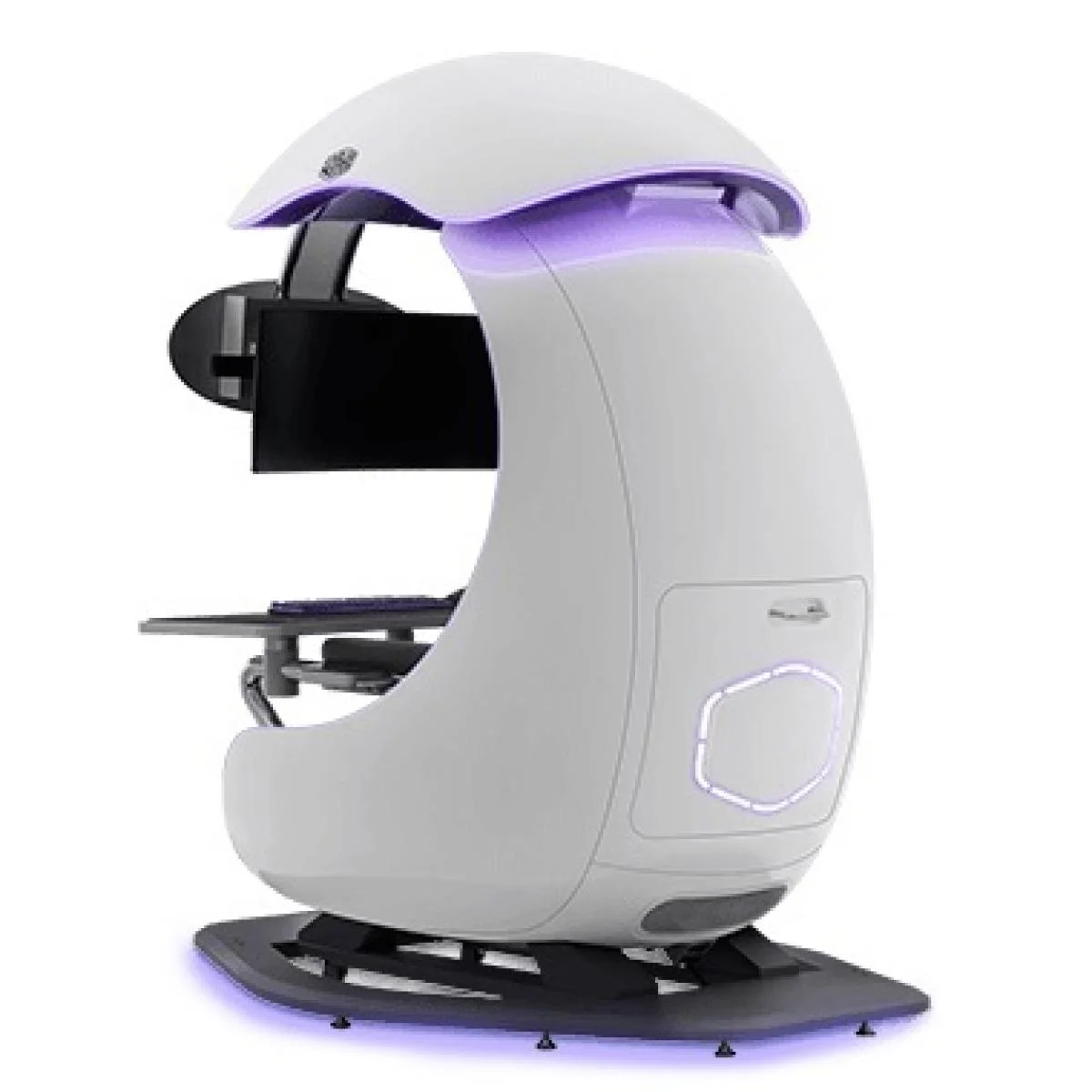Cooler Master ORB X Immersive ARGB Cockpit Station for 3 x 27-Inch Monitors Black/White - Thumbnail 4
