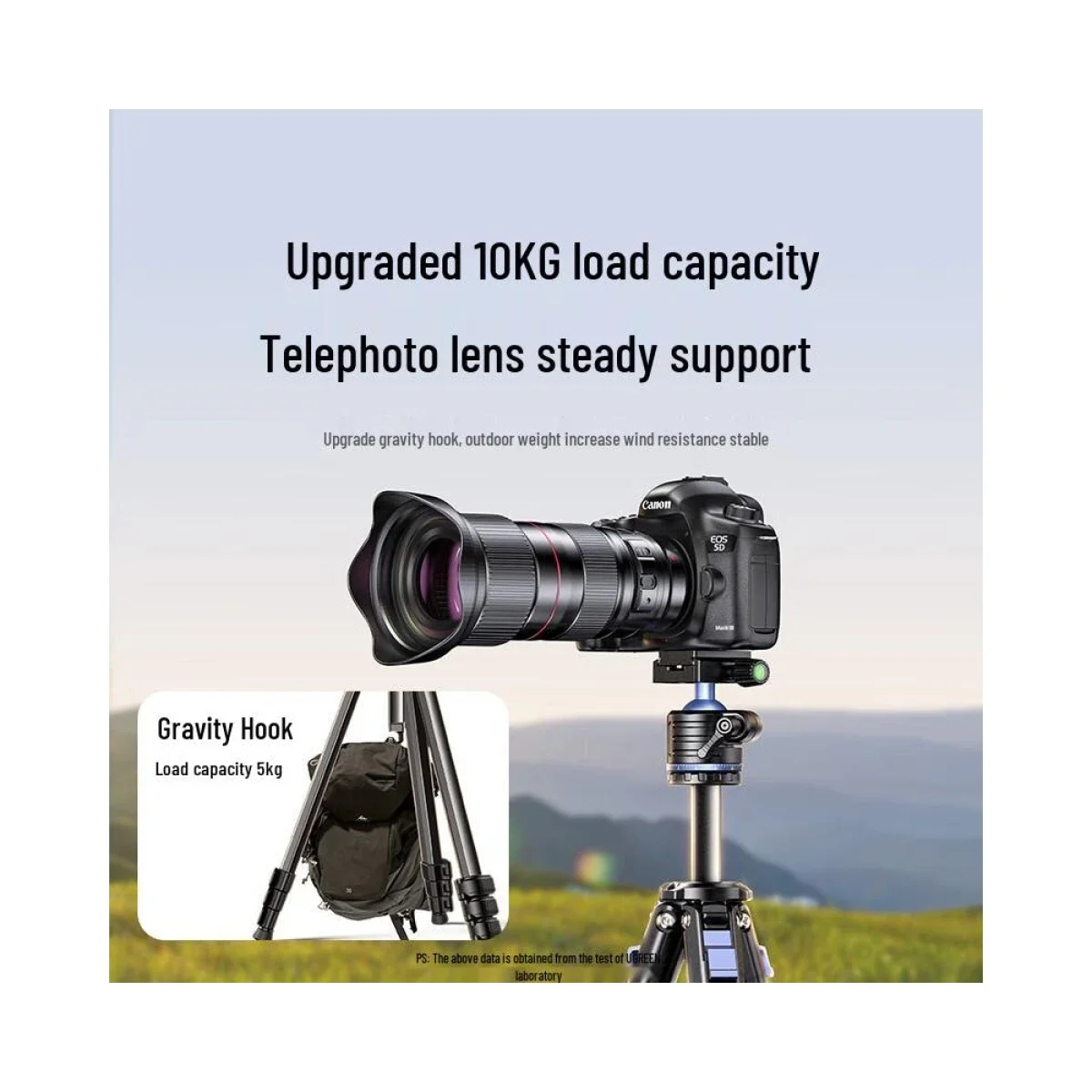 UGREEN LP915 Camera Tripod for DSLR and Mirrorless Cameras - Thumbnail 3