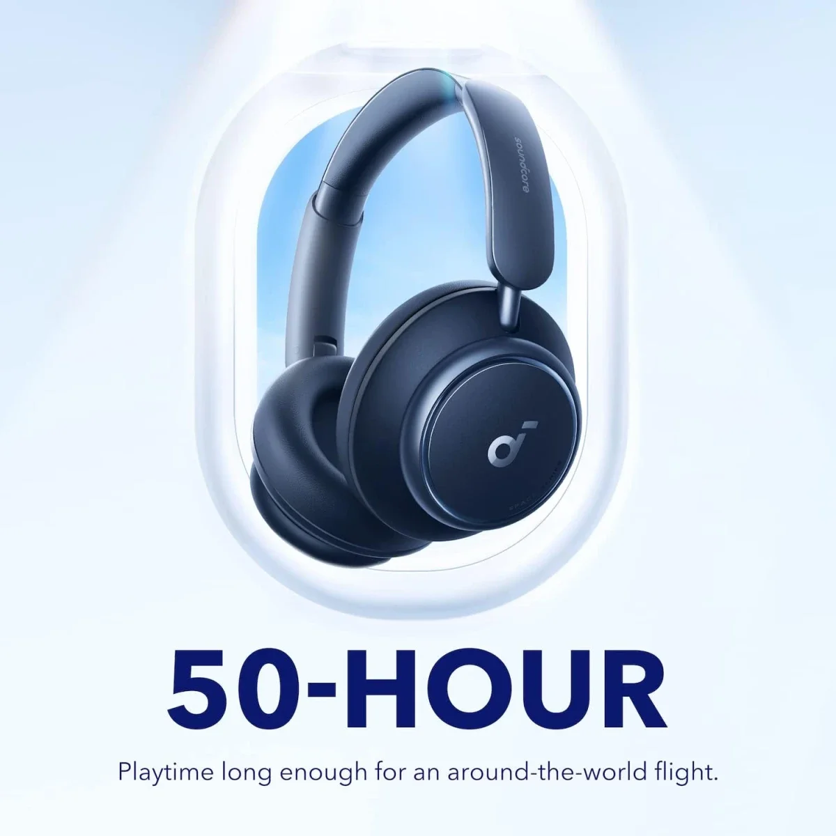 Anker Soundcore Space Q45 Adaptive ANC Wireless Headphones, Blue - Thumbnail 2