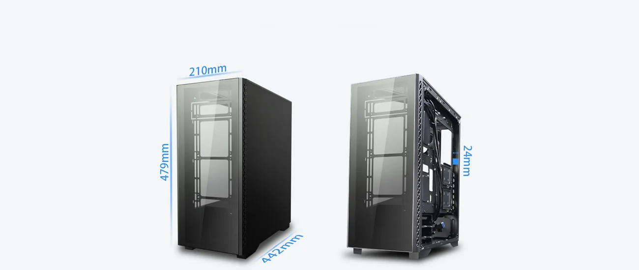 DeepCool MATREXX 50 Mid-Tower Gaming Case with Tempered Glass and 4 ARGB Fans - Black - Image 14