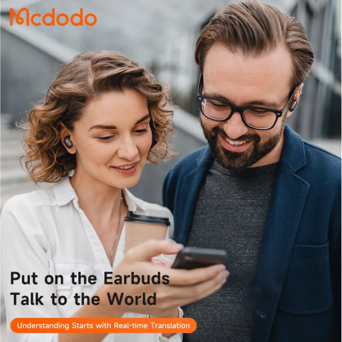Mcdodo HP-8220 ANC+ENC AI Translation Earbuds with Real-Time Translation, Black - Thumbnail 7