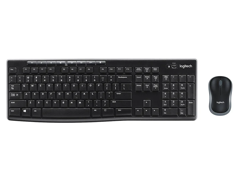 لوحة مفاتيح وماوس لاسلكيان Logitech MK270 بتخطيط عربي/إنجليزي - أسود - Thumbnail 12