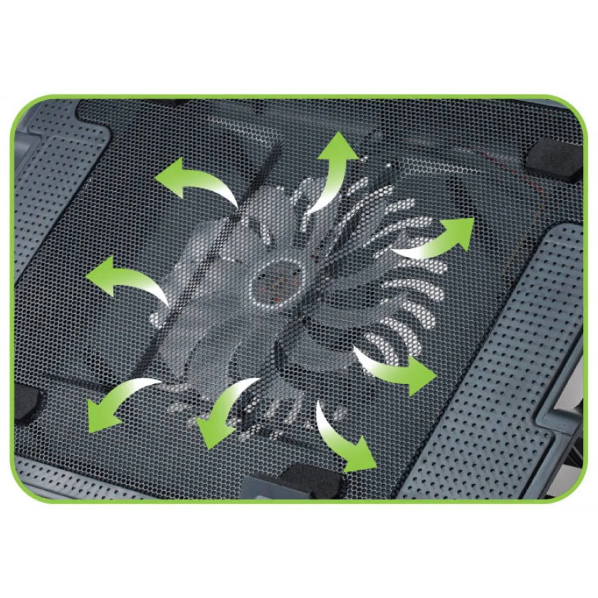 ICOOL CP12TY Laptop Cooling Stand with 140mm Blue LED Fan, 5 Height Levels and Dual USB Ports for 13–17.3 Inch Laptops - Image 6