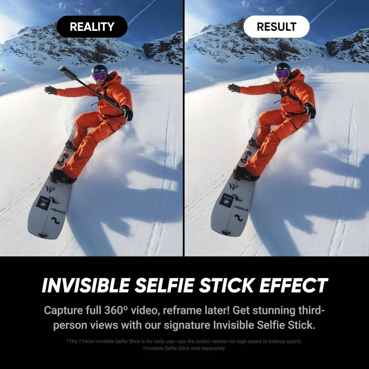 كاميرا أكشن Insta360 X5 Essentials Bundle بزاوية 360 وبدقة 8K مقاومة للماء مع بطارية 3 ساعات - Image 4