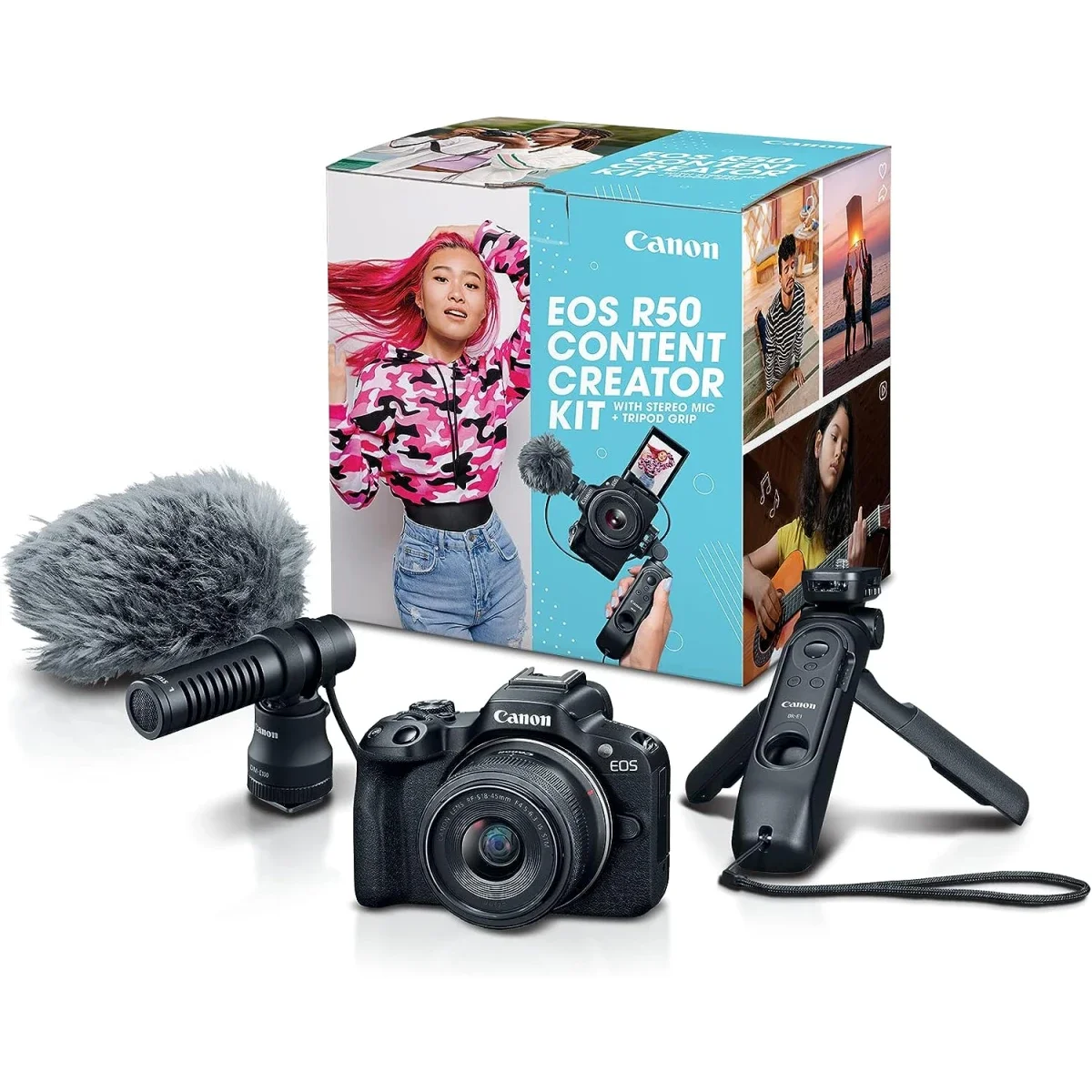 كاميرا Canon EOS R50 بدون مرآة لصناعة المحتوى 24.2 MP 4K مع عدسة RF-S 18-45mm - Thumbnail 2