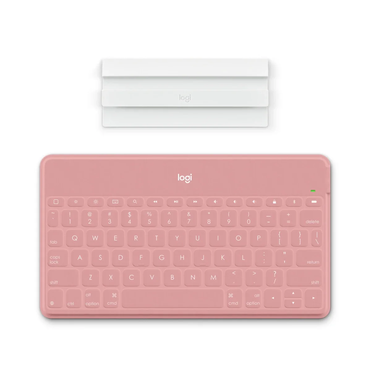 كيبورد Logitech Keys-To-Go فائق الحمل بتقنية Bluetooth لاسلكي لأجهزة Apple - وردي - Thumbnail 2
