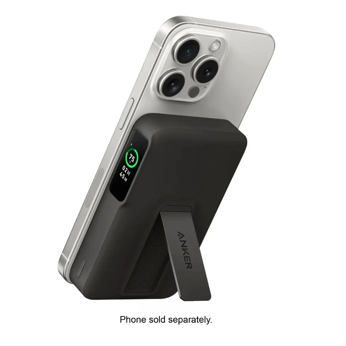 Anker MagGo 10000mAh Magnetic Power Bank 15W USB-C with Smart Display - Black - Thumbnail 2