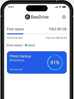 هارديسك SSD خارجية محمولة Synology BeeDrive بسعة 4TB USB-C وUSB 3.2 Gen 2 باللون الأسود - Image 16