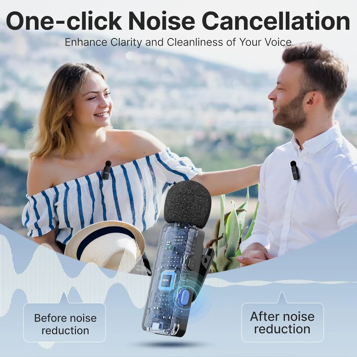 Boya BY-V4U 4-Channel Wireless Lavalier Microphone with USB-C Charging Case - Thumbnail 5