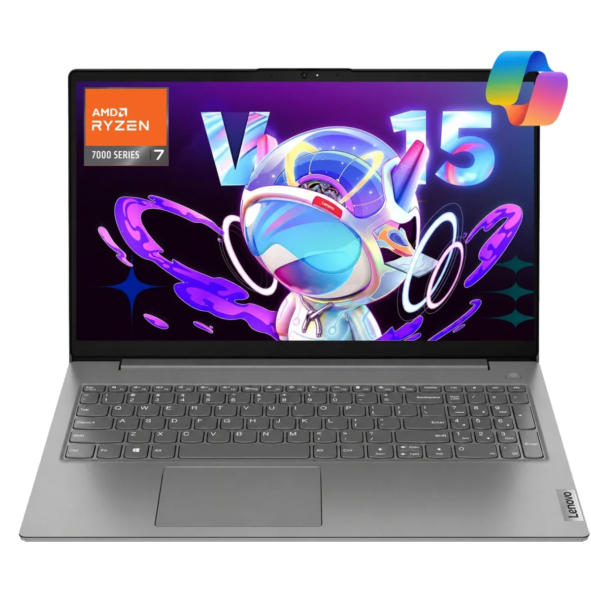 لابتوب Lenovo V15 G4 مقاس 15.6 إنش FHD بمعالج Ryzen 7 7730U وذاكرة 16GB وسعة 512GB SSD لون Grey - Image 1