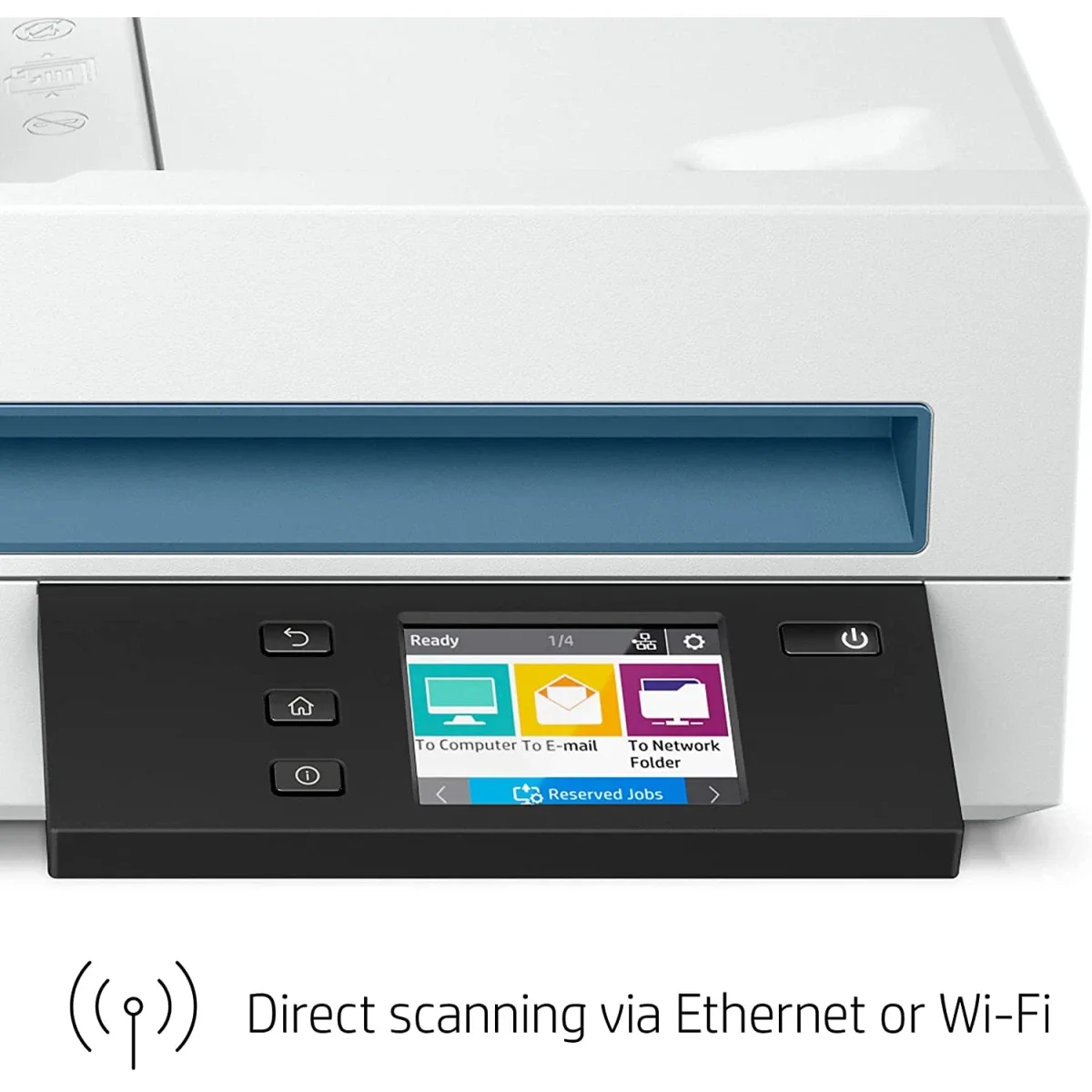 ماسح ضوئي مسطح HP ScanJet Pro N4600 FNW1 بدقة 1200 DPI ووحدة تغذية تلقائية 100 ورقة وWi-Fi - Thumbnail 3