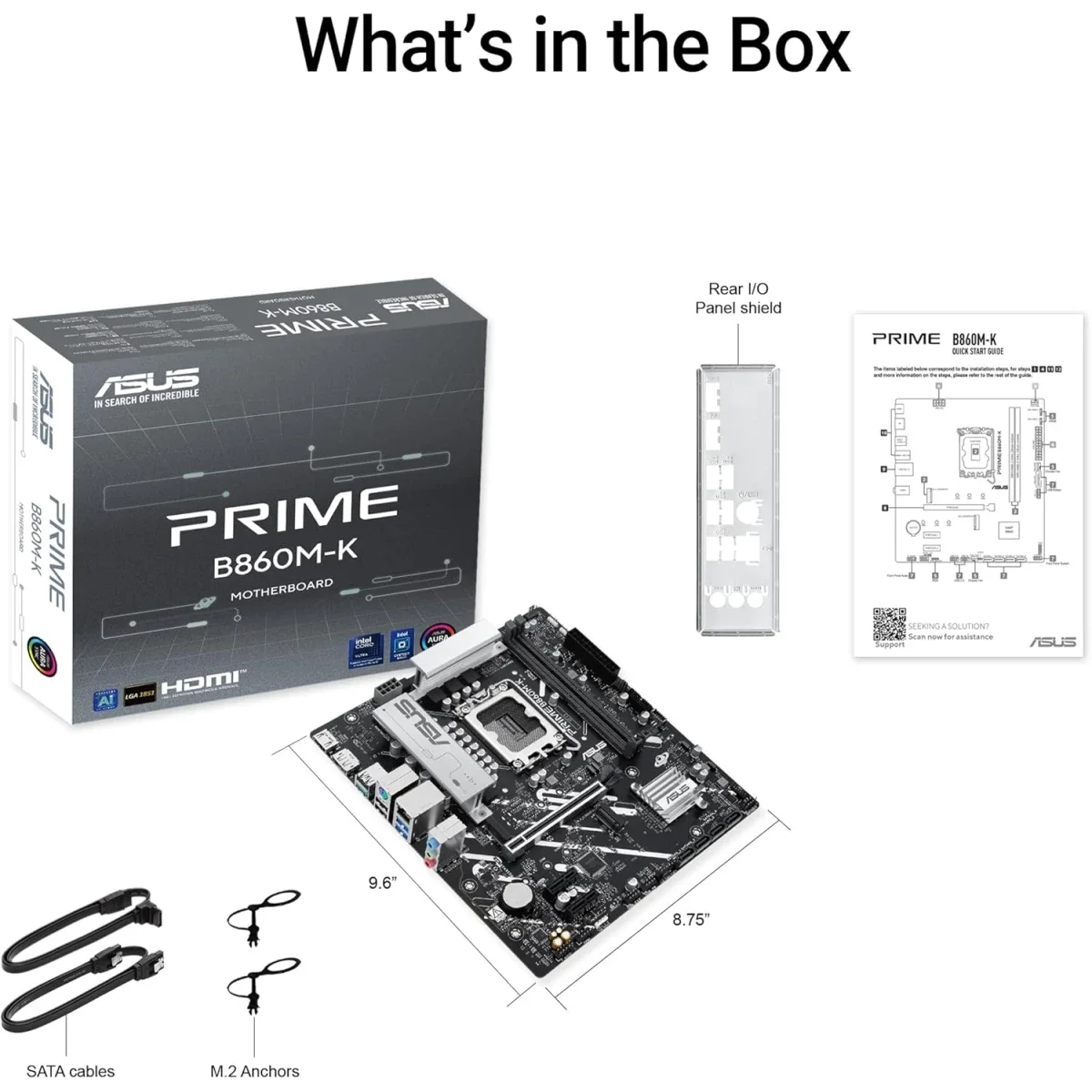لوحة أم Asus Prime B860M-K بمقبس LGA 1851 بحجم Micro ATX - Image 5