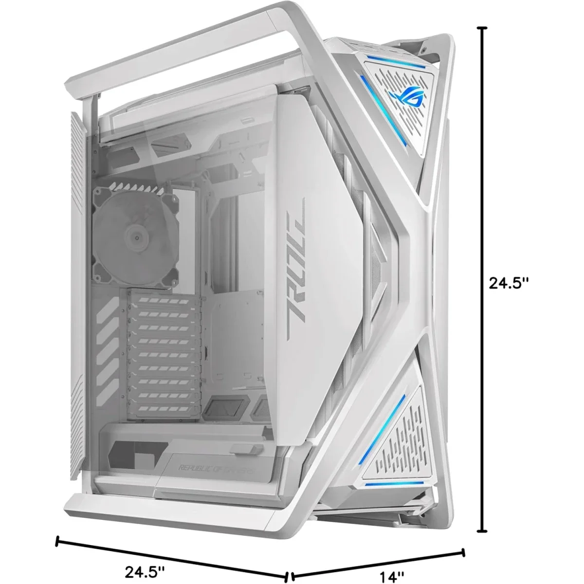 هيكل كمبيوتر Asus ROG Hyperion GR701 E-ATX فل تاور أبيض - Image 8