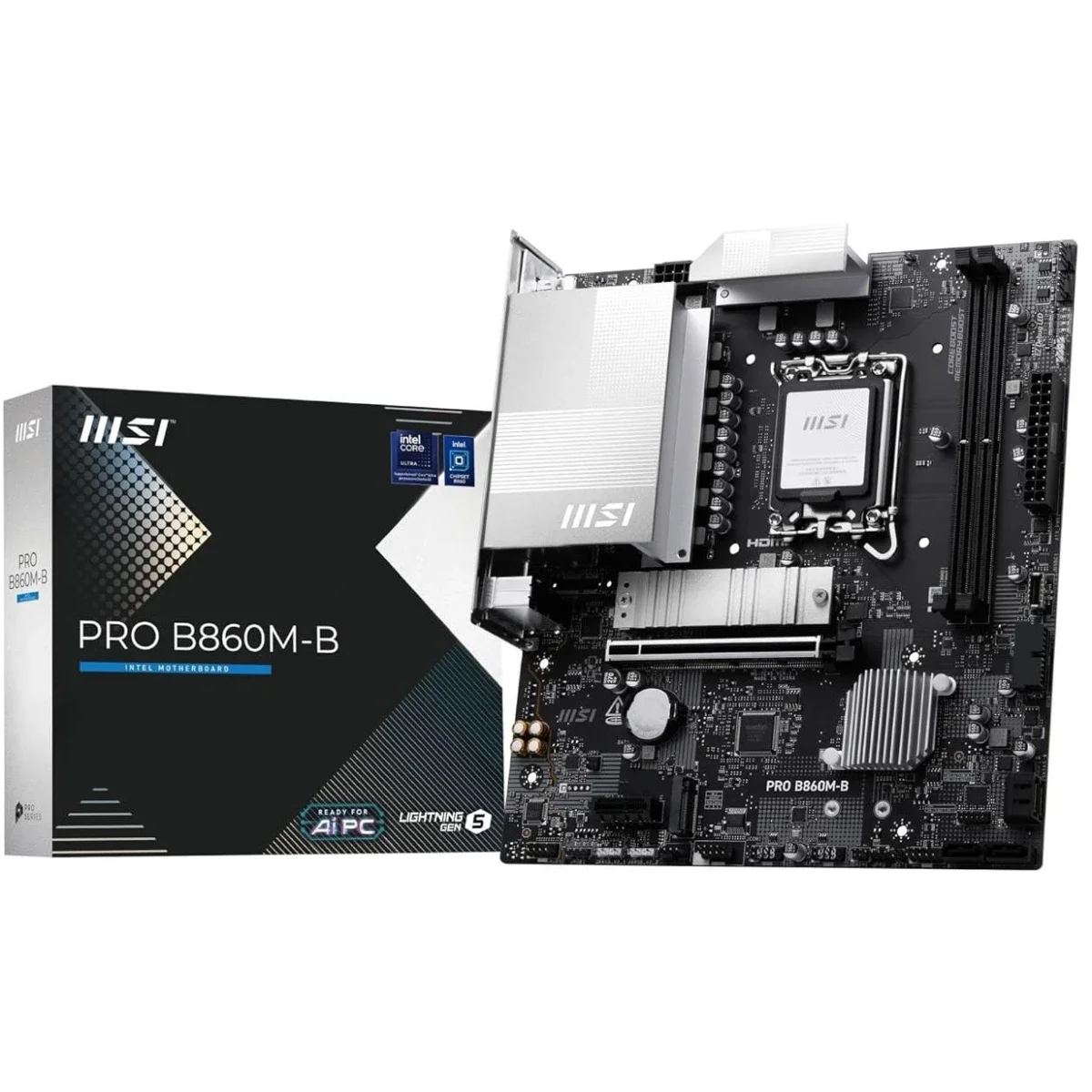 MSI PRO B860M-B mATX Motherboard LGA 1851 DDR5 PCIe 5.0 M.2 Gen5 5G LAN