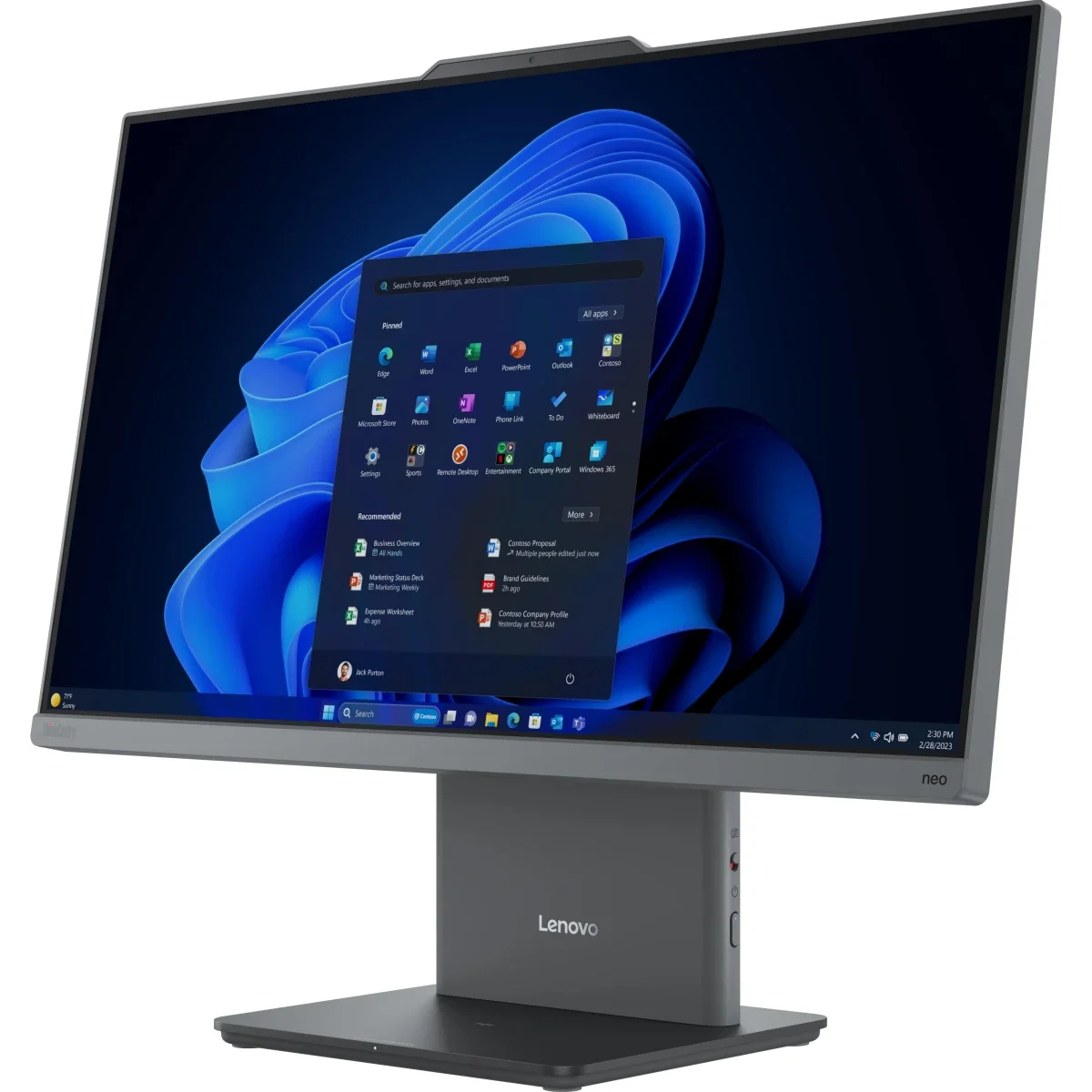 كمبيوتر الكل في واحد Lenovo ThinkCentre Neo 50a Gen 5 24 إنش Intel Core 7 240H رام 16GB SSD 512GB شاشة FHD IPS - Image 8