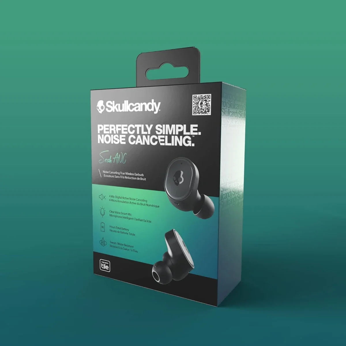 Skullcandy SESH ANC True Wireless Earbuds with Bluetooth, Noise Cancelling and 46 Hours Battery - True Black - Thumbnail 3